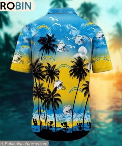 Los Angeles Chargers Aloha Palm Tree Hawaiian Shirt