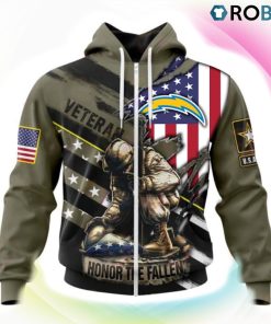 Los Angeles Chargers NFL Honor Veterans And Their Families 3D Hoodie, Chargers Clothing Los Angeles Chargers NFL Honor Veterans And Their Families 3D Hoodie, Chargers Clothing