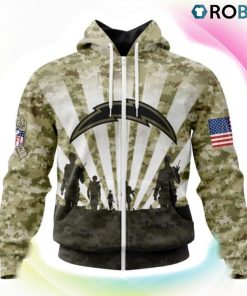 Los Angeles Chargers NFL Salute To Service 3D Hoodie, Los Angeles Chargers Fan Shirt for Sale
