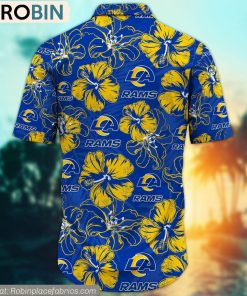 Los Angeles Rams Hibiscus Tropical Pattern NFL Hawaiian Shirt