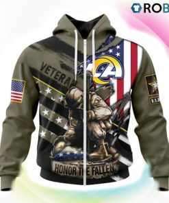 Los Angeles Rams NFL Honor Veterans And Their Families 3D Hoodie, Los Angeles Rams Apparel