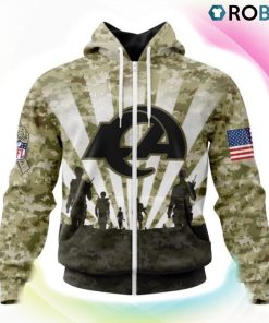 Los Angeles Rams NFL Salute To Service 3D Hoodie, Los Angeles Rams Merch