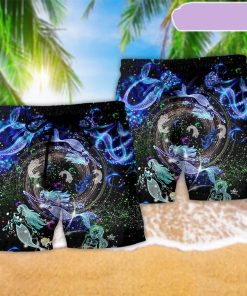 Mermaid Love Blue Ocean Beach Short, Gift for Holiday Summer