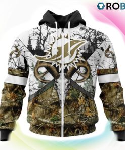 Miami Dolphins Deer Hunting Camo Style 3D Hoodie, Miami Dolphins Team Gifts