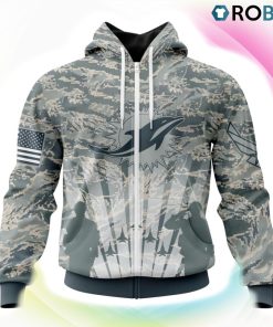 Miami Dolphins NFL Honor US Air Force Veterans 3D Hoodie, Dolphins Gear