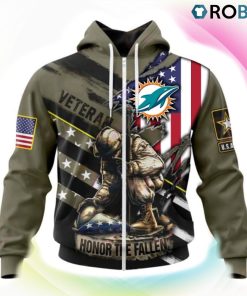 Miami Dolphins NFL Honor Veterans And Their Families 3D Hoodie, Miami Dolphins Unique Gifts