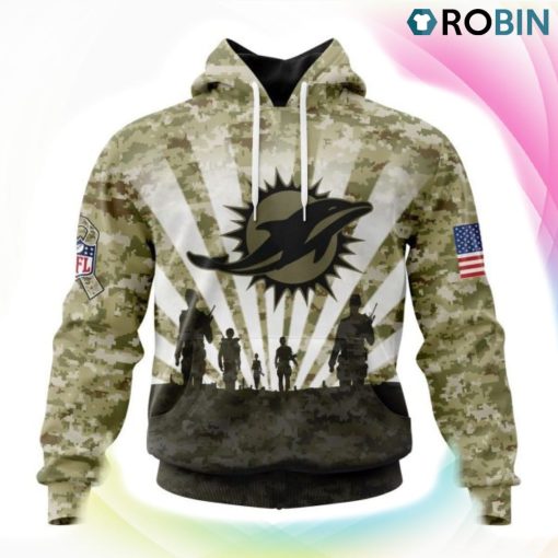 Miami Dolphins NFL Salute To Service 3D Hoodie, Miami Dolphins Gifts