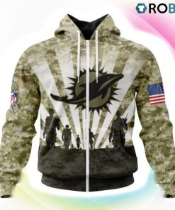 Miami Dolphins NFL Salute To Service 3D Hoodie, Miami Dolphins Gifts