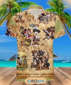 Mickey Treasure Hunting Summer Beach Hawaiian Shirt