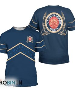 Miller Lite Blue Wine Pattern All Over Printed T-Shirt