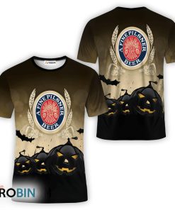 Miller Lite Halloween Night Pumpkin 3D All Over Printed T-Shirt