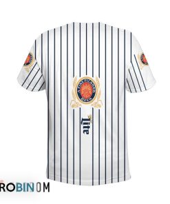 Miller Lite White Vertical Striped 3D All Over Printed T-Shirt Miller Lite White Vertical Striped 3D All Over Printed T-Shirt