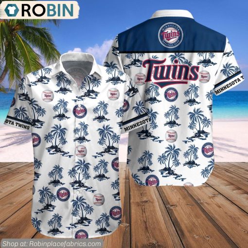 Minnesota Twins Palm Island Pattern MLB Hawaiian Shirt