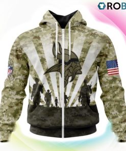 Minnesota Vikings NFL Salute To Service 3D Hoodie, Vikings Merchandise