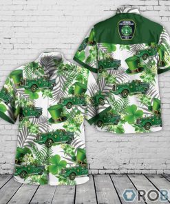 Minoa, New York, Minoa Fire Department Engine 1 1953 Mack L85, St Patrick’s Day Hawaiian Shirt
