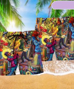 Music Birthplace Of Jazz Music Beach Short, Gift for Holiday Summer