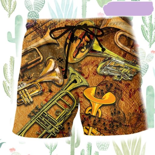Music Happiness So Colorful Beach Short, Gift for Holiday Summer