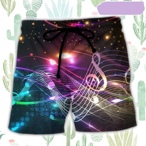 Music Mysterious Beach Short, Gift for Holiday Summer