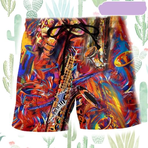 Music To The Soul Beach Short, Gift for Holiday Summer