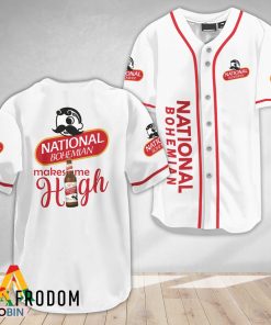 National Bohemian Make Me High Baseball Jersey Shirt Style