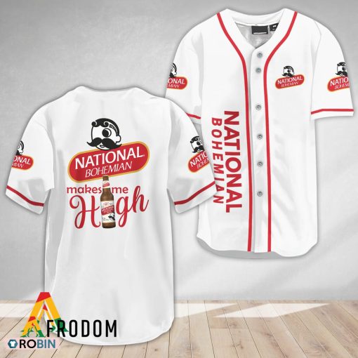 National Bohemian Make Me High Baseball Jersey Shirt Style