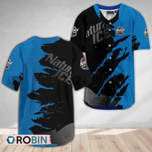 Natural Ice Metal Crack Pattern Baseball Jersey Shirt Style