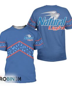 Natural Light Beer Blue Wine Pattern All Over Printed T-Shirt Natural Light Beer Blue Wine Pattern All Over Printed T-Shirt