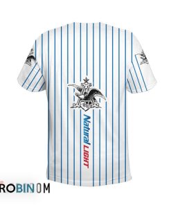 Natural Light White Vertical Striped 3D All Over Printed T-Shirt Natural Light White Vertical Striped 3D All Over Printed T-Shirt