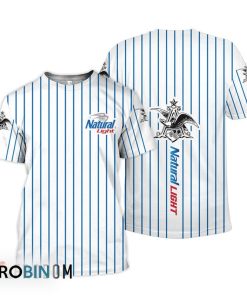 Natural Light White Vertical Striped 3D All Over Printed T-Shirt Natural Light White Vertical Striped 3D All Over Printed T-Shirt