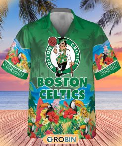 NBA Boston Celtics And Toucan Beach Hawaiian Shirt NBA Boston Celtics And Toucan Beach Hawaiian Shirt