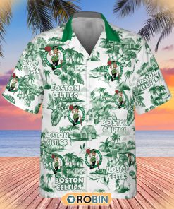 NBA Boston Celtics Special Floral Island Hawaiian Button Shirt NBA Boston Celtics Special Floral Island Hawaiian Button Shirt