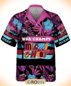 NBA Champs Miami Heat Special Floral Summer Hawaiian Shirt NBA Champs Miami Heat Special Floral Summer Hawaiian Shirt
