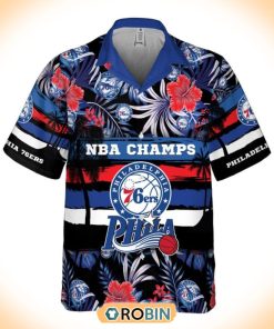 NBA Champs Philadelphia 76ers Special Floral Summer Hawaiian Shirt