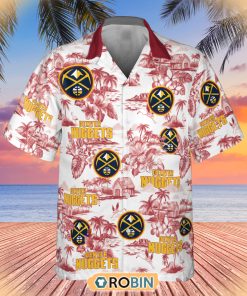 NBA Denver Nuggets Special Floral Island Hawaiian Button Shirt NBA Denver Nuggets Special Floral Island Hawaiian Button Shirt