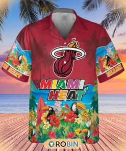 NBA Miami Heat And Toucan Beach Hawaiian Shirt NBA Miami Heat And Toucan Beach Hawaiian Shirt