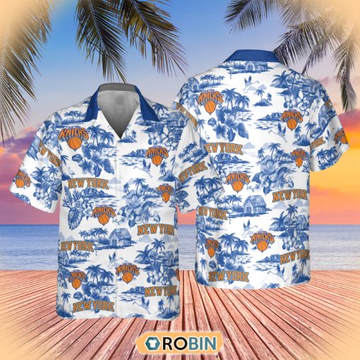 NBA New York Knicks Special Floral Island Hawaiian Button Shirt
