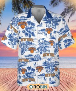 NBA New York Knicks Special Floral Island Hawaiian Button Shirt