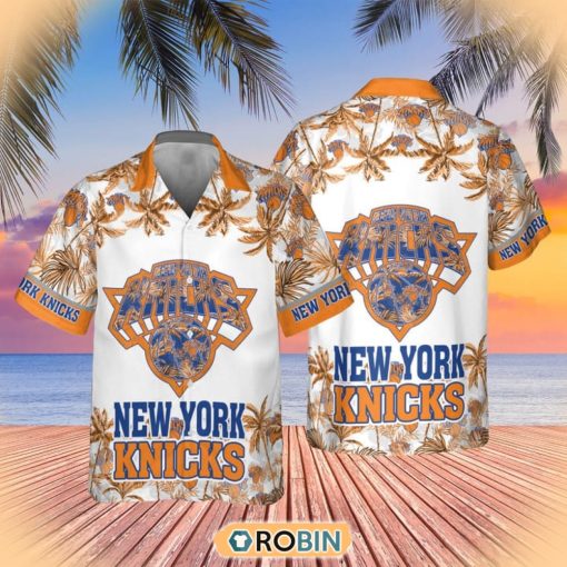 NBA New York Knicks Special Palm Trees Hawaiian Button Shirt