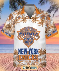 NBA New York Knicks Special Palm Trees Hawaiian Button Shirt NBA New York Knicks Special Palm Trees Hawaiian Button Shirt