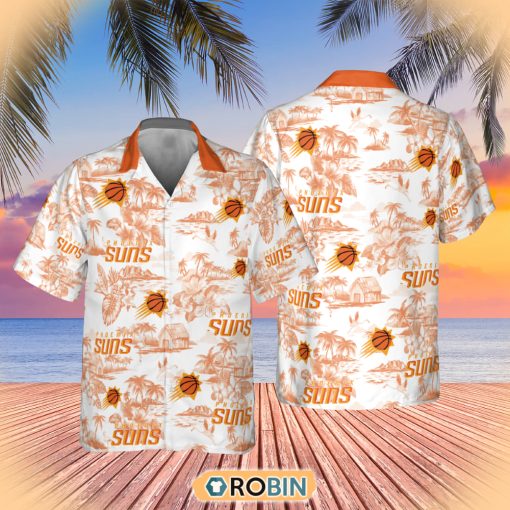 NBA Phoenix Suns Special Floral Island Hawaiian Button Shirt