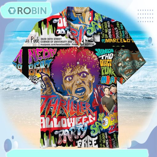 Neon Beat Thriller HalloweenUniversal Hawaiian Shirt