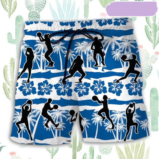 Netball Beach Tropical Floral Beach Short, Gift for Holiday Summer