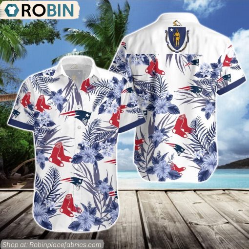 New England Patriots, Boston Red Sox Hawaiian Shirt