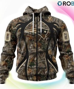 New England Patriots Hunting Camo Style 3D Hoodie, New England Patriots Merchandise