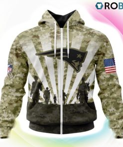 New England Patriots NFL Salute To Service 3D Hoodie, New England Patriots Gifts New England Patriots NFL Salute To Service 3D Hoodie, New England Patriots Gifts