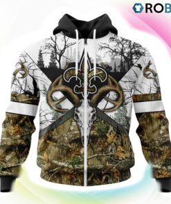 New Orleans Saints Deer Hunting Camo Style 3D Hoodie, Saints Apparel