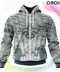 New Orleans Saints NFL Honor US Air Force Veterans 3D Hoodie, New Orleans Saints Apparel