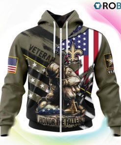 New Orleans Saints NFL Honor Veterans And Their Families 3D Hoodie, Saints Fan Shirt for Sale