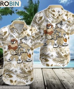 New Orleans Saints Taz And Bugs NFL Teams Hawaiian Shirt
