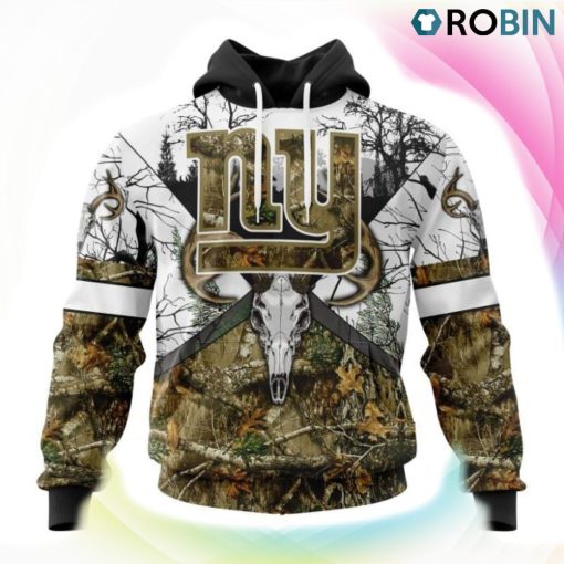 New York Giants Deer Hunting Camo Style 3D Hoodie, Giants Fan Shirt